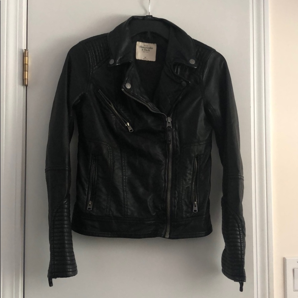 Abercrombie pleather motorcycle jacket
